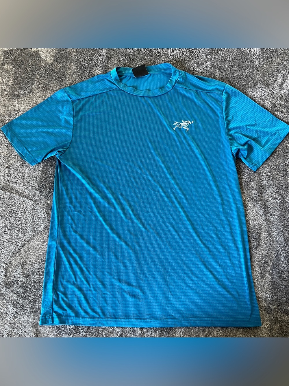 Arcteryx Shirt Mens Large Teal Blue Crew Neck Technical Performance Athletic Tee